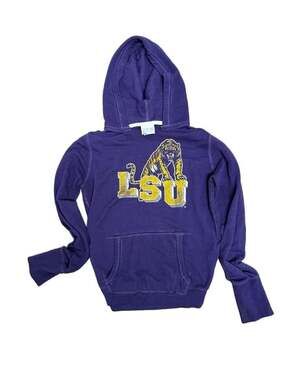 Zen by J. America LSU Tigers Hoodie Sweatshirt Purple Size XL